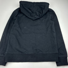 Load image into Gallery viewer, Unisex New Balance, black cotton blend fleece lined hoodie, GUC, size 12,  