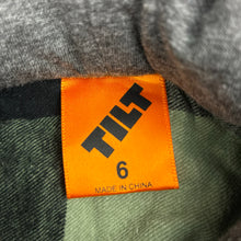 Load image into Gallery viewer, Boys Tilt, check flannel cotton hooded long sleeve shirt, EUC, size 6,  