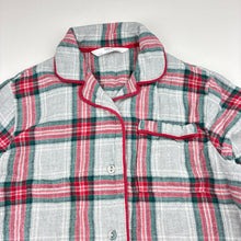 Load image into Gallery viewer, Unisex M&amp;S, check flannel cotton pyjama top, GUC, size 4,  