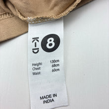 Load image into Gallery viewer, Unisex KID, tan organic cotton long sleeve t-shirt, mountains, EUC, size 8,  