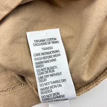 Load image into Gallery viewer, Unisex KID, tan organic cotton long sleeve t-shirt, mountains, EUC, size 8,  