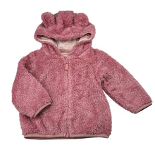 Load image into Gallery viewer, Girls Next, pink zip fleece hooded jacket, animal ears, FUC, size 1,  