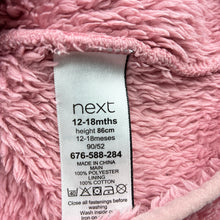 Load image into Gallery viewer, Girls Next, pink zip fleece hooded jacket, animal ears, FUC, size 1,  