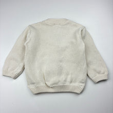 Load image into Gallery viewer, Unisex SPORTSCRAFT, cream cotton cable knit cardigan, EUC, size 1,  