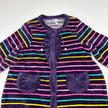 Load image into Gallery viewer, Girls ORCHESTRA, striped velour ruffle coverall, embroidered, GUC, size 000,  