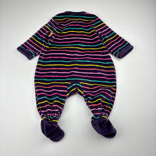 Load image into Gallery viewer, Girls ORCHESTRA, striped velour ruffle coverall, embroidered, GUC, size 000,  