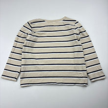 Load image into Gallery viewer, Unisex Dymples, striped organic cotton blend long sleeve t-shirt, GUC, size 2,  