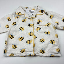 Load image into Gallery viewer, Unisex Baby Berry, flannel cotton pyjama top, bee, GUC, size 1,  