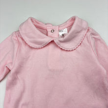 Load image into Gallery viewer, Girls Target, pink cotton long sleeve collared bodysuit, EUC, size 00,  