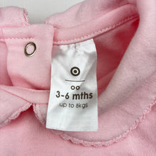 Load image into Gallery viewer, Girls Target, pink cotton long sleeve collared bodysuit, EUC, size 00,  