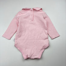 Load image into Gallery viewer, Girls Target, pink cotton long sleeve collared bodysuit, EUC, size 00,  