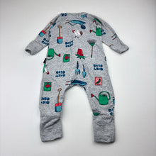 Load image into Gallery viewer, Unisex Bonds, stretch cotton zip romper Wondersuit, wash fade, pilling, FUC, size 000,  