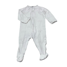 Load image into Gallery viewer, Unisex Target, white stretch organic cotton zip coverall, GUC, size 00,  