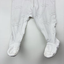 Load image into Gallery viewer, Unisex Target, white stretch organic cotton zip coverall, GUC, size 00,  