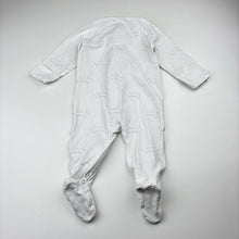 Load image into Gallery viewer, Unisex Target, white stretch organic cotton zip coverall, GUC, size 00,  