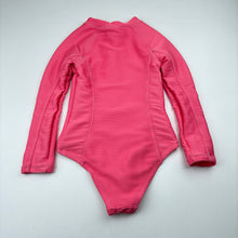 Load image into Gallery viewer, Girls BODY GLOVE, pink ribbed zip rashie suit, embroidered, EUC, size 4,  