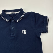 Load image into Gallery viewer, Unisex Country Road, navy cotton polo top, embroidered, GUC, size 3,  