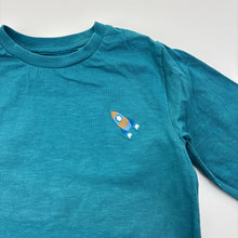 Load image into Gallery viewer, Unisex Next, teal cotton long sleeve t-shirt, embroidered, FUC, size 4-5,  