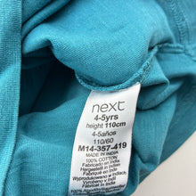 Load image into Gallery viewer, Unisex Next, teal cotton long sleeve t-shirt, embroidered, FUC, size 4-5,  