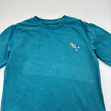 Load image into Gallery viewer, Unisex Next, teal cotton long sleeve t-shirt, embroidered, FUC, size 4-5,  