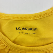 Load image into Gallery viewer, Girls LC Waikiki, yellow cotton ruffle singlet, EUC, size 6-7,  