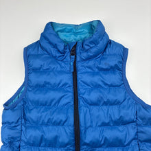 Load image into Gallery viewer, Unisex Uniqlo, blue zip puffer vest, minor marks, FUC, size 5,  