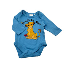 Load image into Gallery viewer, Unisex Disney, Simba (The Lion King) cotton long sleeve bodysuit, GUC, size 0000,  