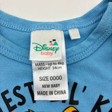 Load image into Gallery viewer, Unisex Disney, Simba (The Lion King) cotton long sleeve bodysuit, GUC, size 0000,  