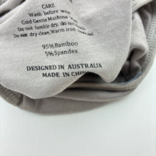 Load image into Gallery viewer, Unisex Bambooloui, grey bamboo blend long sleeve bodysuit, heart, FUC, size 000,  