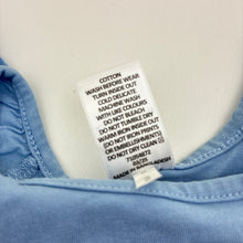 Load image into Gallery viewer, Girls Target, blue cotton t-shirt, broderie sleeves, minor marks, FUC, size 3,  