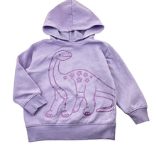 Load image into Gallery viewer, Girls Anko, purple cotton blend fleece lined hoodie, dinosaur, GUC, size 3,  