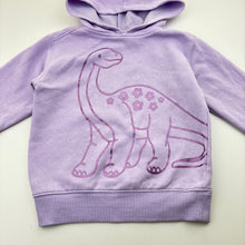 Load image into Gallery viewer, Girls Anko, purple cotton blend fleece lined hoodie, dinosaur, GUC, size 3,  