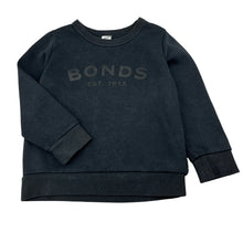 Load image into Gallery viewer, Unisex Bonds, black cotton blend sweater, wash fade, pilling, FUC, size 4,  