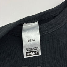 Load image into Gallery viewer, Unisex Bonds, black cotton blend sweater, wash fade, pilling, FUC, size 4,  