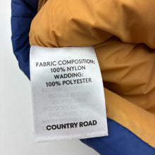 Load image into Gallery viewer, Unisex Country Road, blue zip hooded puffer vest, GUC, size 1,  