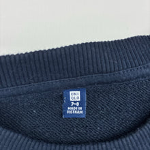 Load image into Gallery viewer, Unisex Uniqlo, navy cotton blend sweater, GUC, size 7-8,  