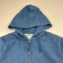 Load image into Gallery viewer, Girls Anko, blue zip hoodie, circle motif, wash fade, pilling, FUC, size 8,  