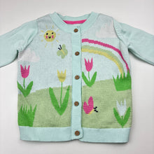Load image into Gallery viewer, Girls Dymples, organic cotton knit cardigan, rainbow, FUC, size 1,  