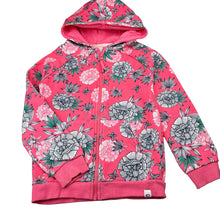 Load image into Gallery viewer, Girls Piping Hot, floral zip fleece lined hoodie, butterfly, GUC, size 7,  
