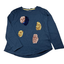 Load image into Gallery viewer, Girls Anko, navy cotton sequin long sleeve t-shirt, FUC, size 9,  