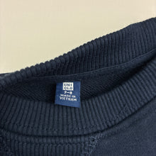 Load image into Gallery viewer, Unisex Uniqlo, navy cotton blend sweater, GUC, size 7-8,  
