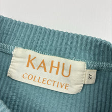 Load image into Gallery viewer, Girls KAHU COLLECTIVE, teal cotton ribbed long sleeve top, GUC, size 2,  