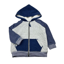 Load image into Gallery viewer, Unisex Target, striped cotton blend zip fleece lined hooded jacket, FUC, size 1,  