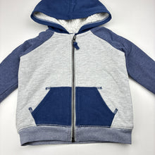 Load image into Gallery viewer, Unisex Target, striped cotton blend zip fleece lined hooded jacket, FUC, size 1,  