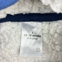Load image into Gallery viewer, Unisex Target, striped cotton blend zip fleece lined hooded jacket, FUC, size 1,  