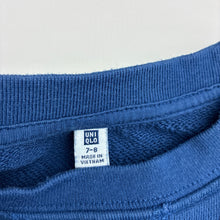 Load image into Gallery viewer, Unisex Uniqlo, blue cotton blend sweater, FUC, size 7-8,  