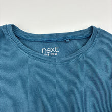Load image into Gallery viewer, Girls Next, blue stretch cotton ribbed long sleeve t-shirt, GUC, size 5-6,  