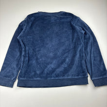 Load image into Gallery viewer, Unisex KIABI, navy velour pyjama top, UFO, wash fade, FUC, size 8,  