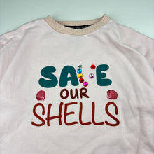 Load image into Gallery viewer, Girls KIP &amp; CO, pink cotton sweater, seashells, FUC, size 9,  