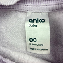 Load image into Gallery viewer, Girls Anko, purple cotton blend fleece lined sweater, GUC, size 00,  